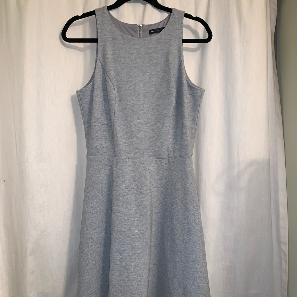 White House Black Market Gray Cotton Dress
